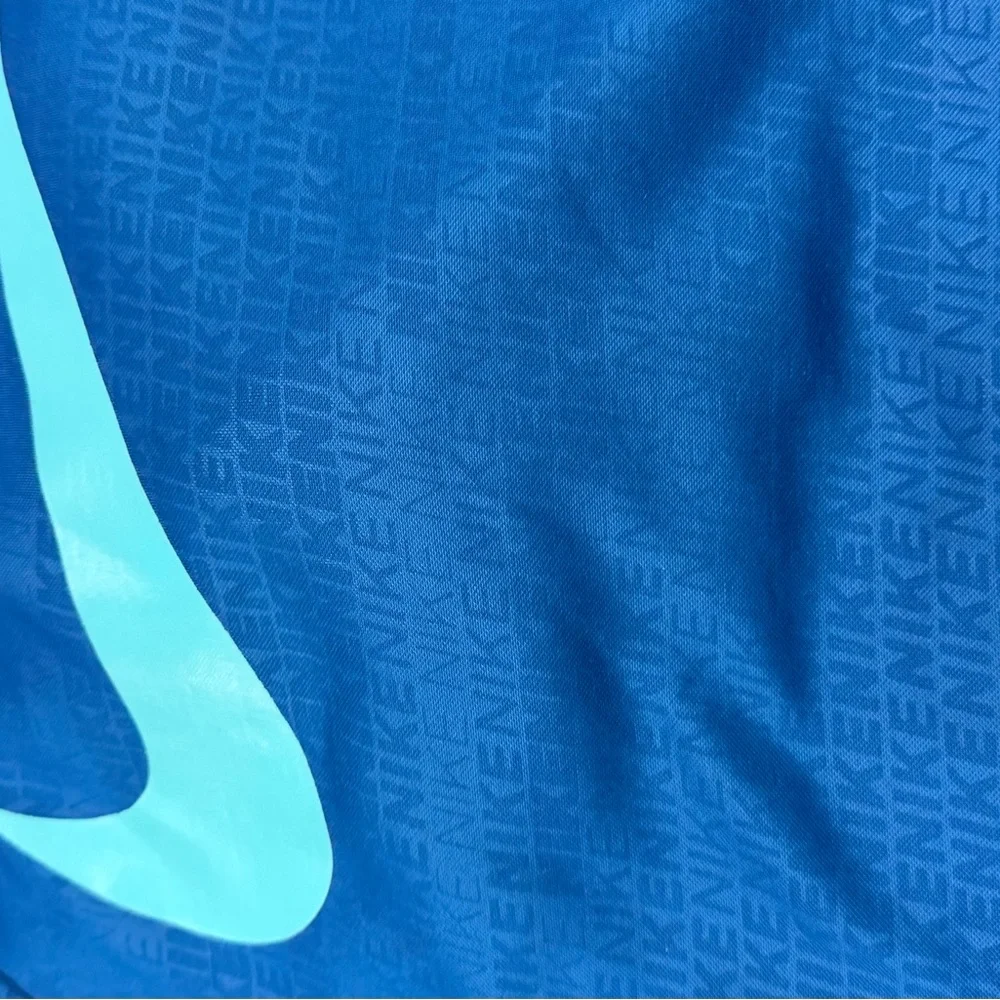 Nike Blue Kids Hoodie with Light Blue Swoosh - Picture 5 of 5
